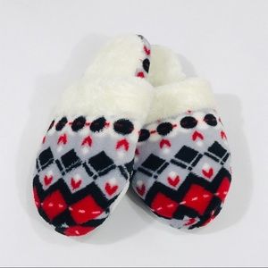 Vera Bradley Penguin Intarsia Slippers Red Navy Large 9-10